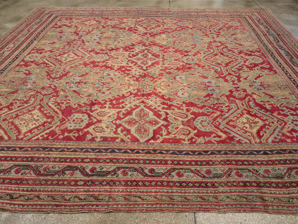 Antique Turkish Oushak Large Room Size Carpet, No.31899 - Galerie Shabab
