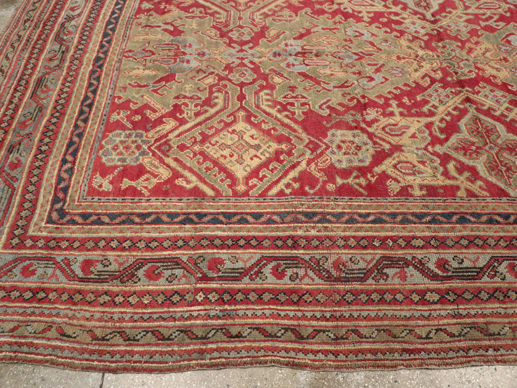 Antique Turkish Oushak Large Room Size Carpet, No.31899 - Galerie Shabab