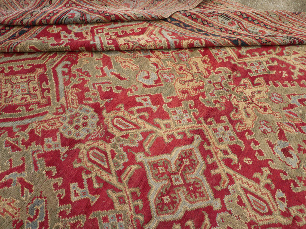Antique Turkish Oushak Large Room Size Carpet, No.31899 - Galerie Shabab