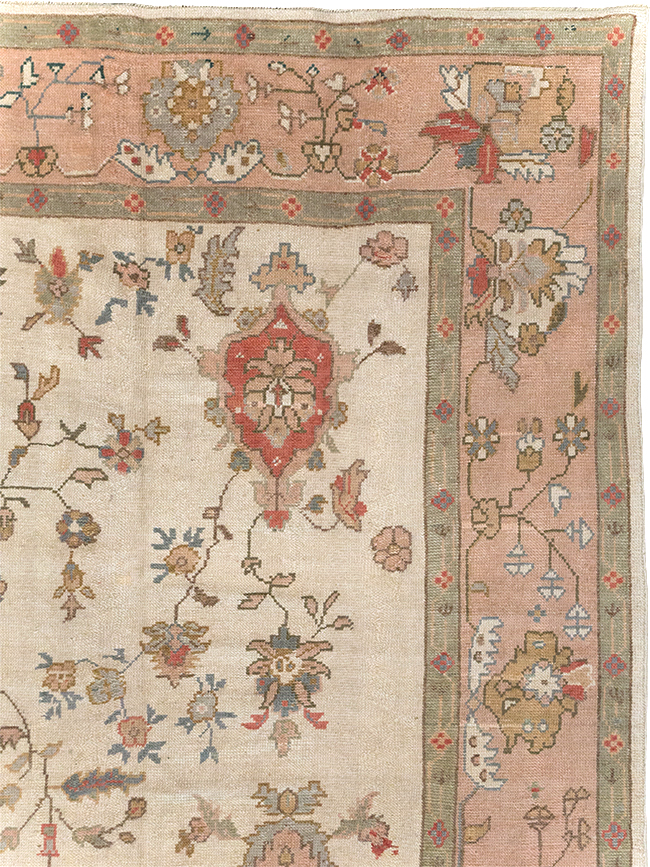 Vintage Turkish Oushak Large Carpet, No.31904 - Galerie Shabab
