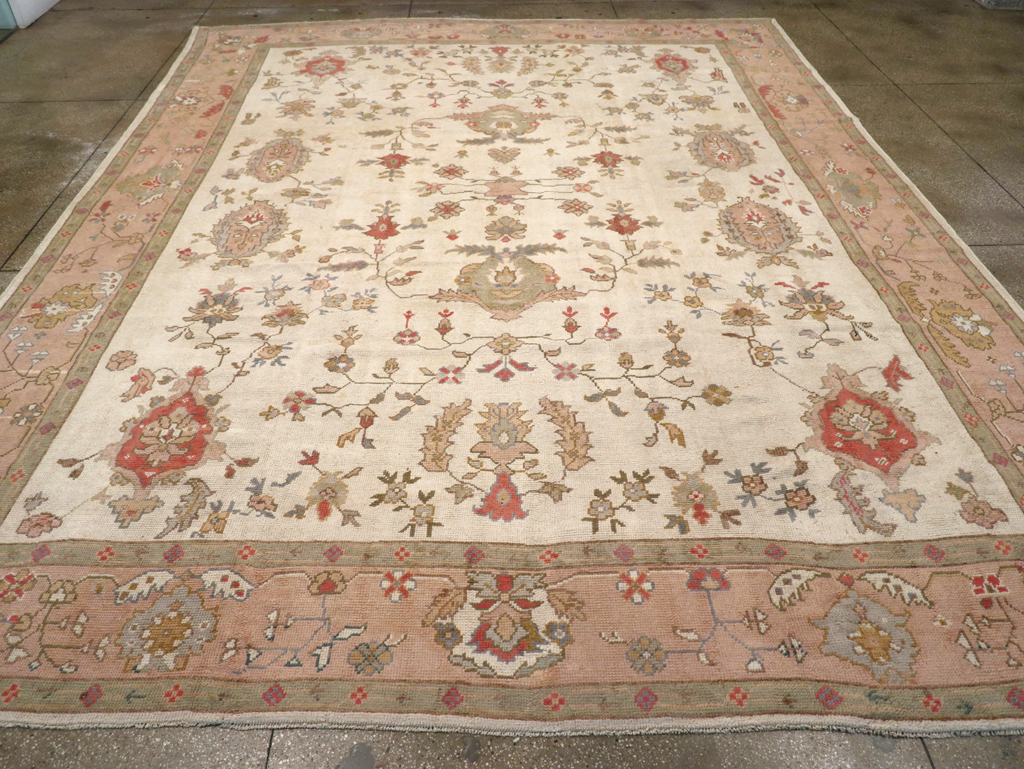 Vintage Turkish Oushak Large Carpet, No.31904 - Galerie Shabab
