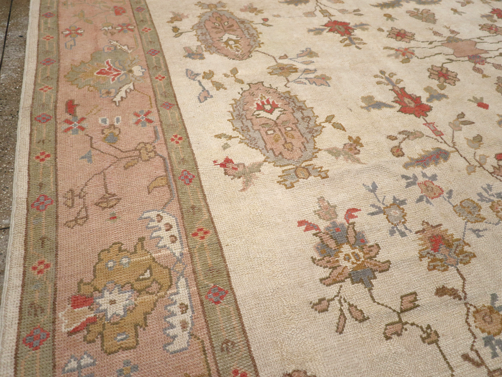 Vintage Turkish Oushak Large Carpet, No.31904 - Galerie Shabab