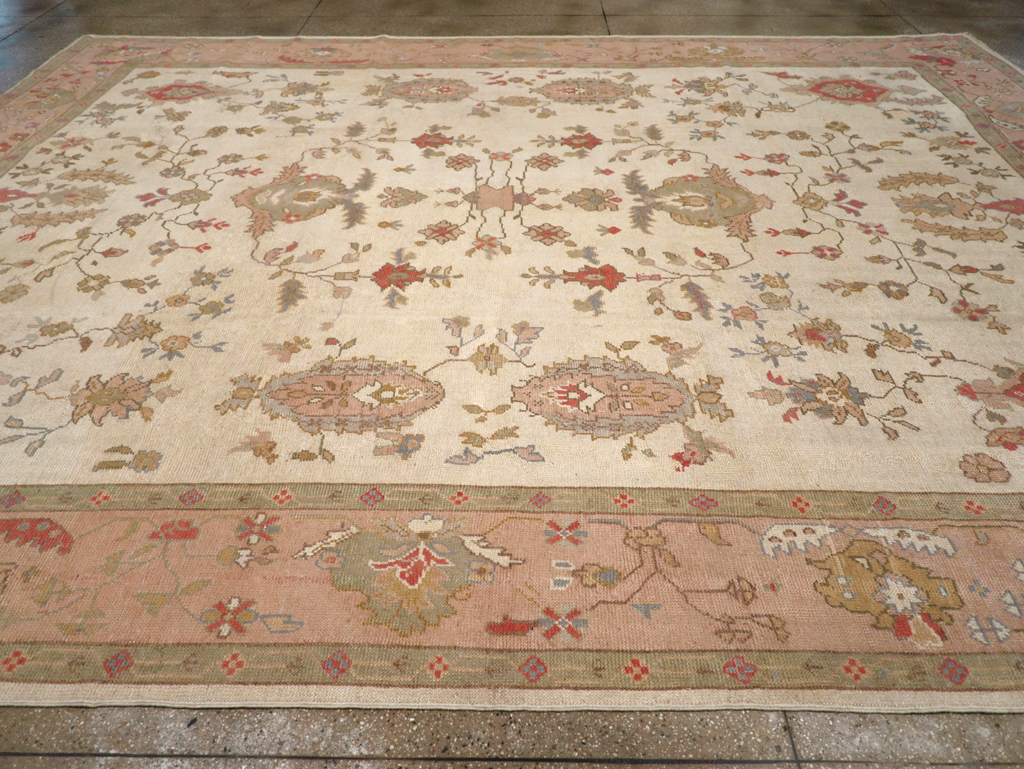 Vintage Turkish Oushak Large Carpet, No.31904 - Galerie Shabab