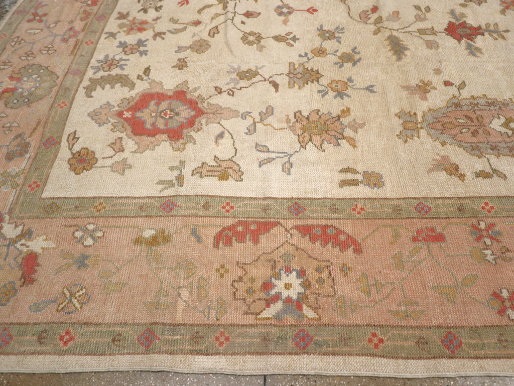 Vintage Turkish Oushak Large Carpet, No.31904 - Galerie Shabab
