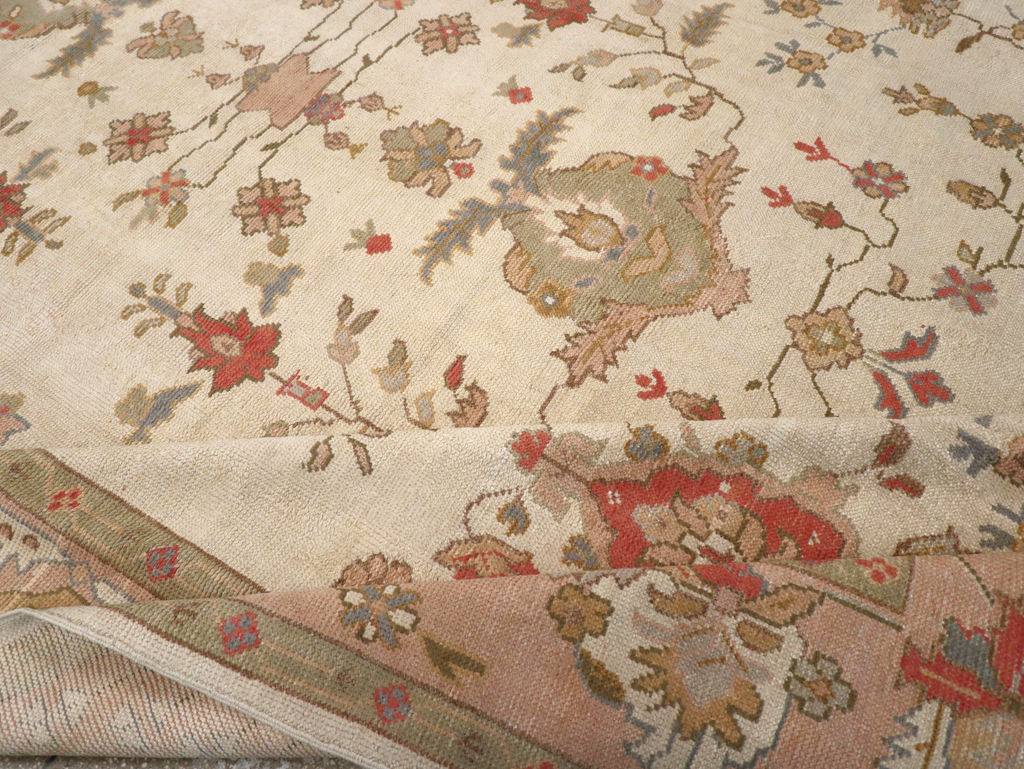 Vintage Turkish Oushak Large Carpet, No.31904 - Galerie Shabab