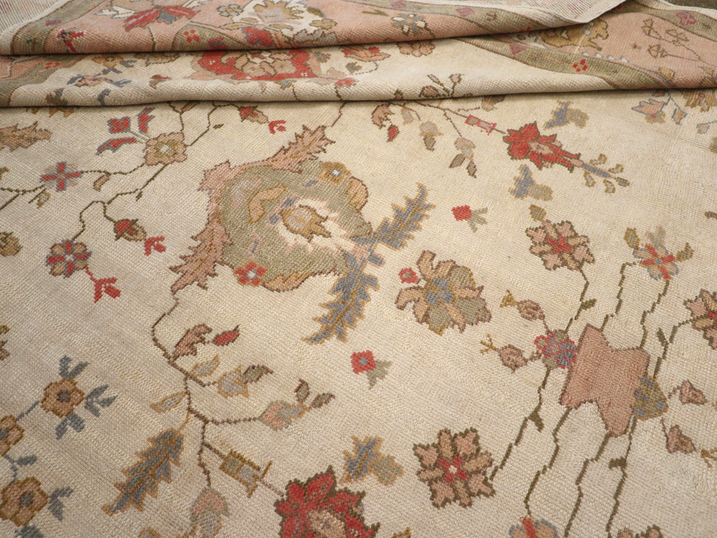Vintage Turkish Oushak Large Carpet, No.31904 - Galerie Shabab