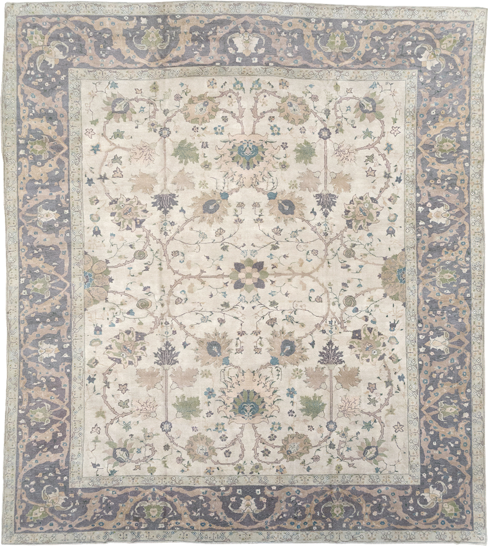 Vintage Turkish Oushak Large Square Room Size Carpet, No.31911 - Galerie Shabab