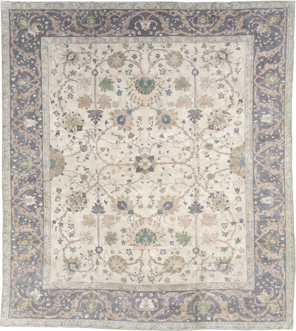 Vintage Turkish Oushak Large Square Room Size Carpet, No.31911 - Galerie Shabab