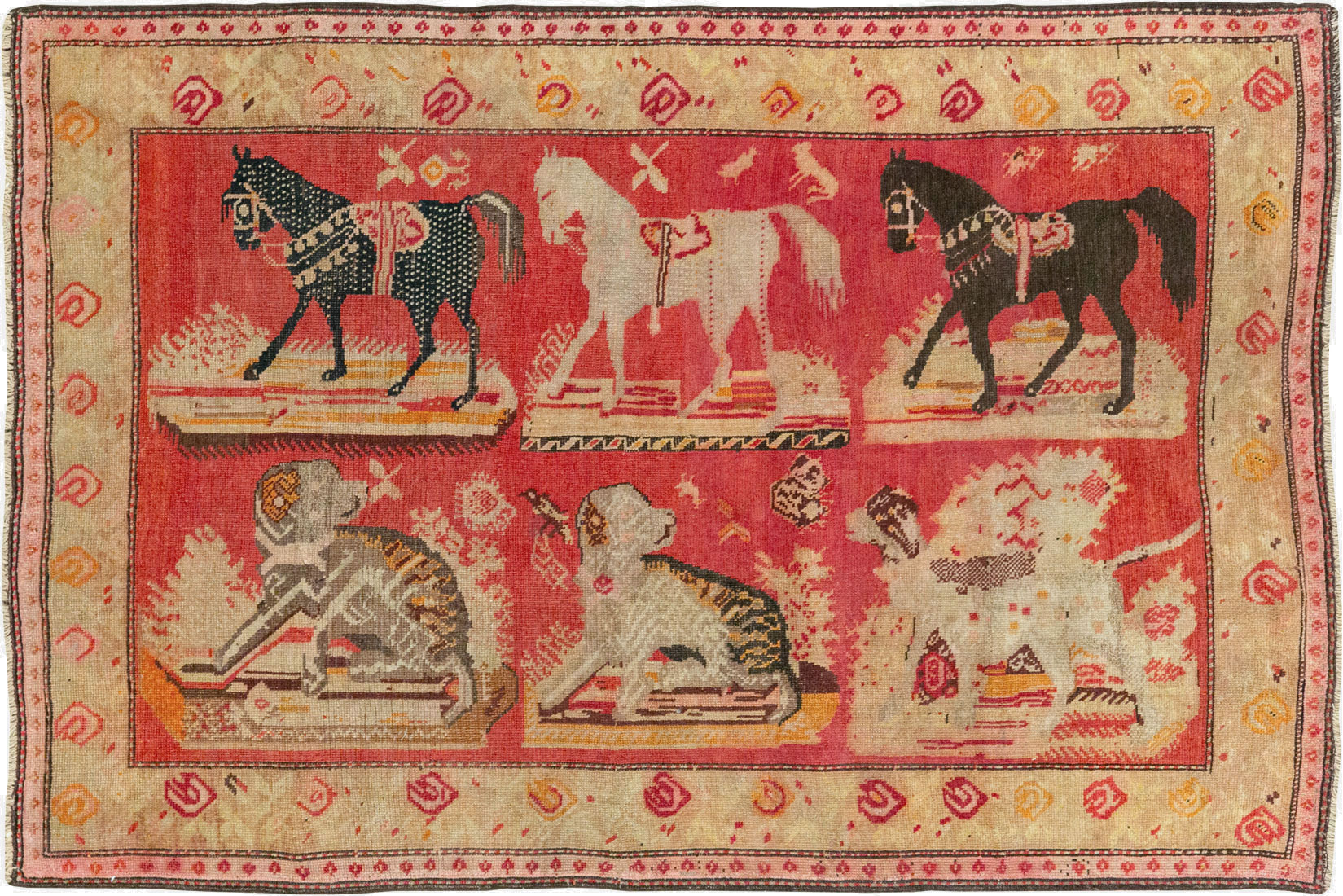 Antique Russian Karabagh Pictorial Rug, No.31914 - Galerie Shabab