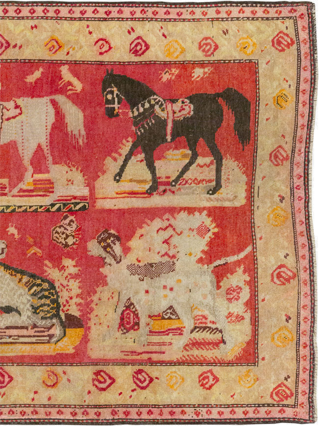 Antique Russian Karabagh Pictorial Rug, No.31914 - Galerie Shabab