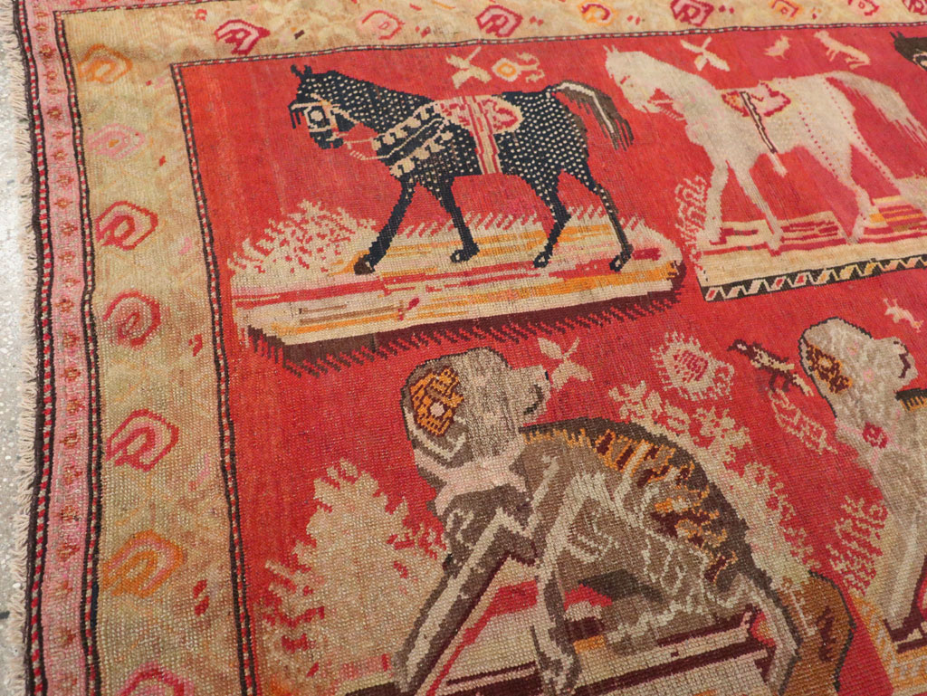 Antique Russian Karabagh Pictorial Rug, No.31914 - Galerie Shabab