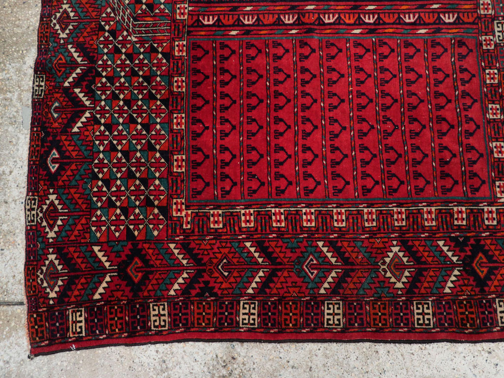 Vintage Central Asian Tekke Accent Rug, No.31915 - Galerie Shabab
