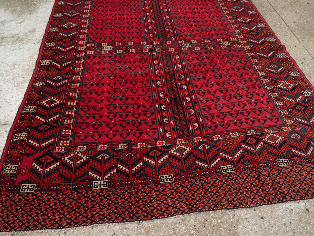 Vintage Central Asian Tekke Accent Rug, No.31915 - Galerie Shabab