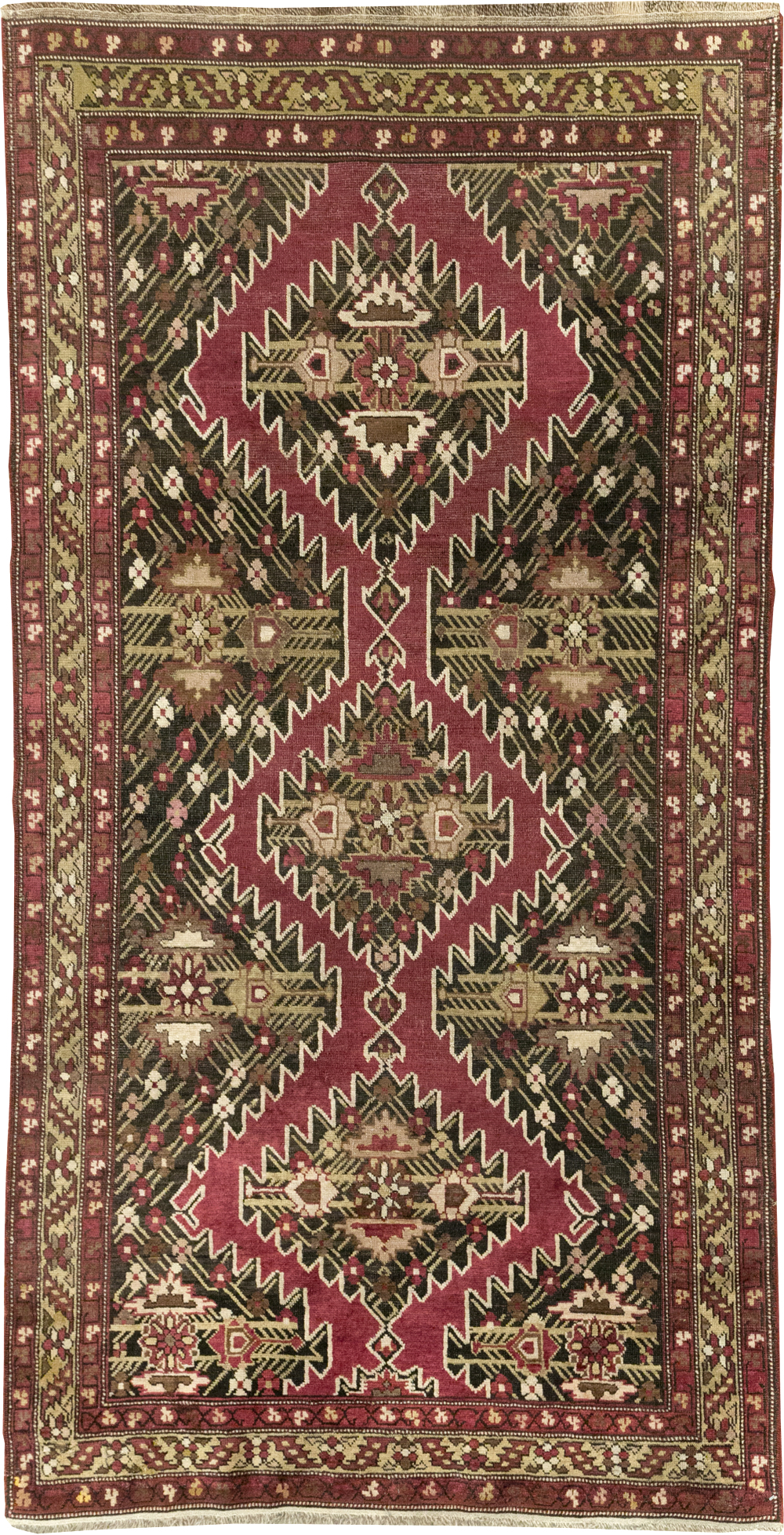 Antique Caucasian Karabagh Accent Rug, No.31923 - Galerie Shabab