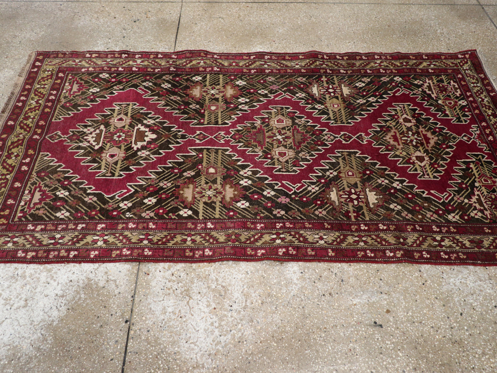 Antique Caucasian Karabagh Accent Rug, No.31923 - Galerie Shabab
