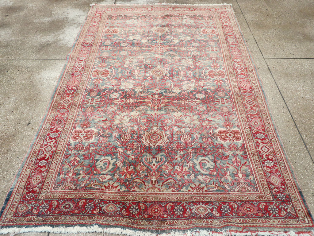 Antique Persian Bidjar Accent Rug, No.31933 - Galerie Shabab