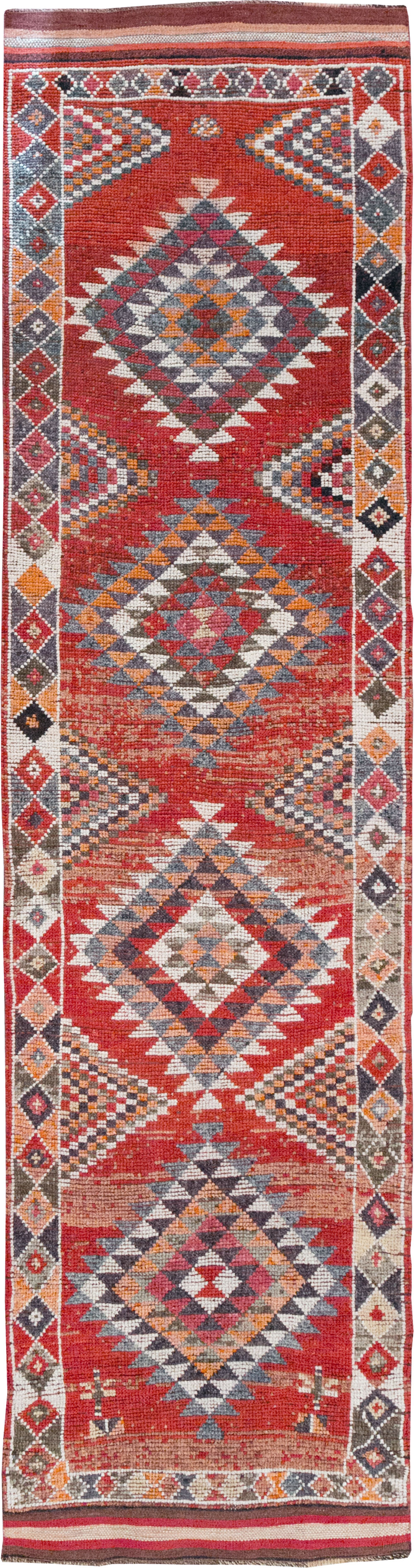 Vintage Turkish Tribal Runner, No.31934 - Galerie Shabab