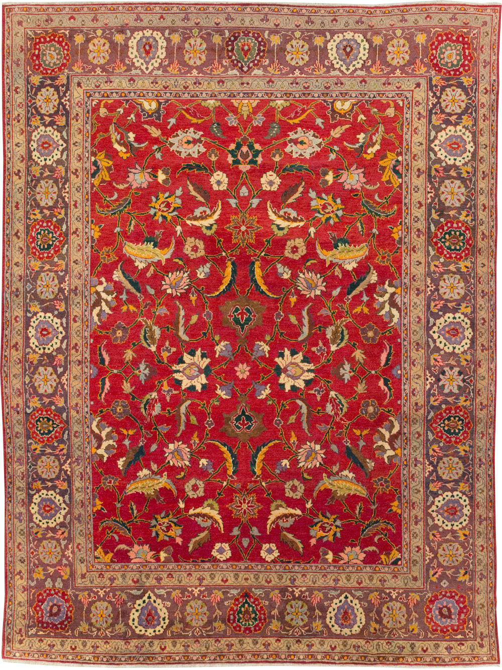 Antique Indian Amritsar Room Size Carpet, No.31935 - Galerie Shabab