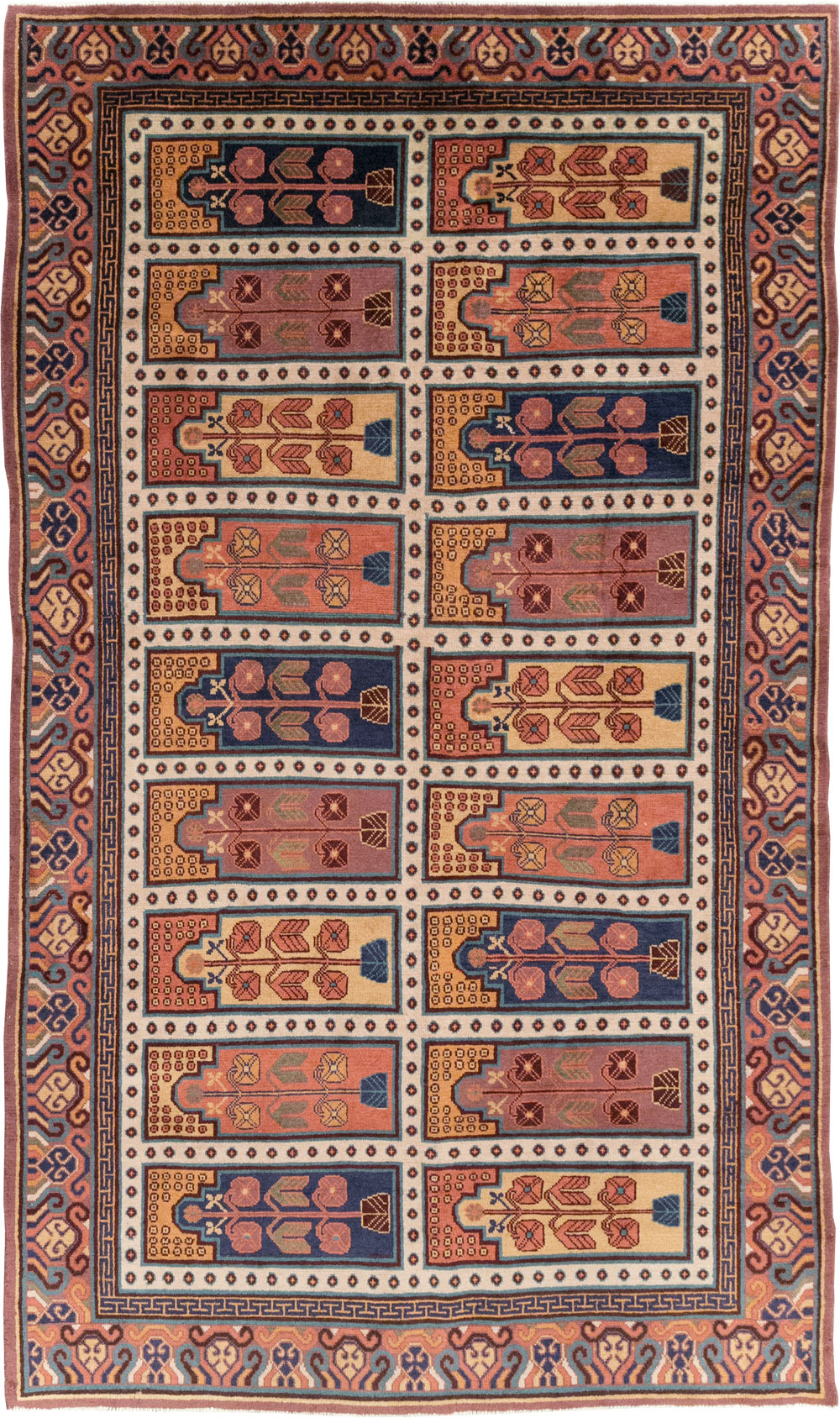 Vintage East Turkestan Khotan Accent Carpet, No.31937 - Galerie Shabab