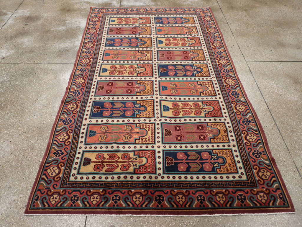 Vintage East Turkestan Khotan Accent Carpet, No.31937 - Galerie Shabab