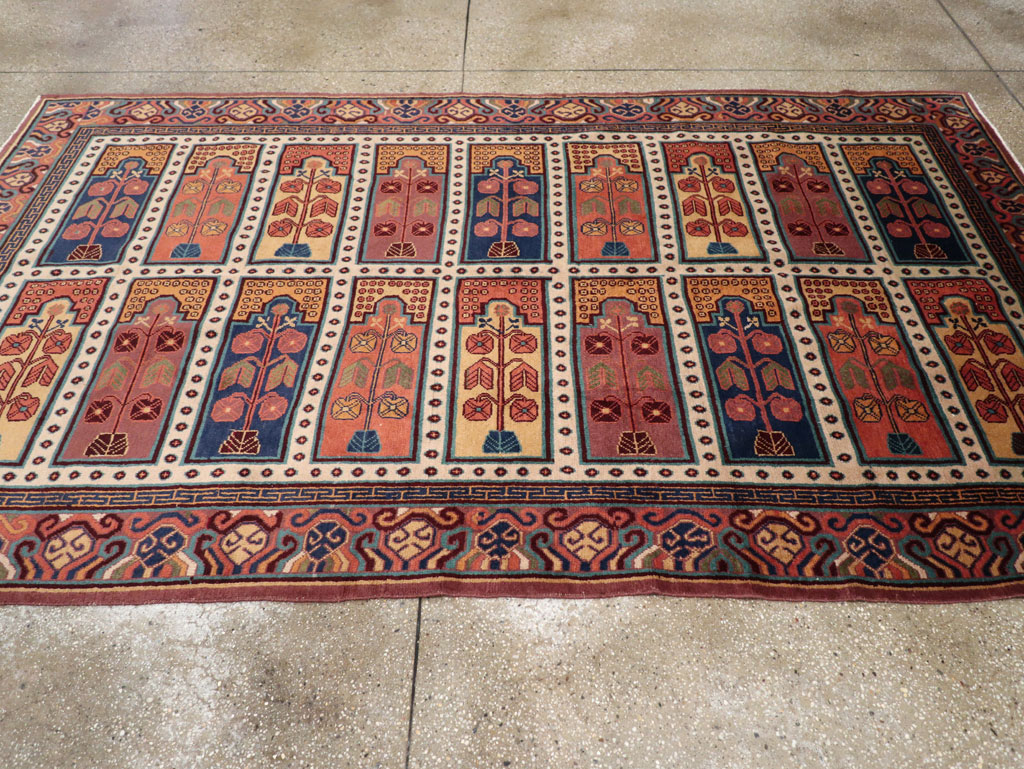 Vintage East Turkestan Khotan Accent Carpet, No.31937 - Galerie Shabab