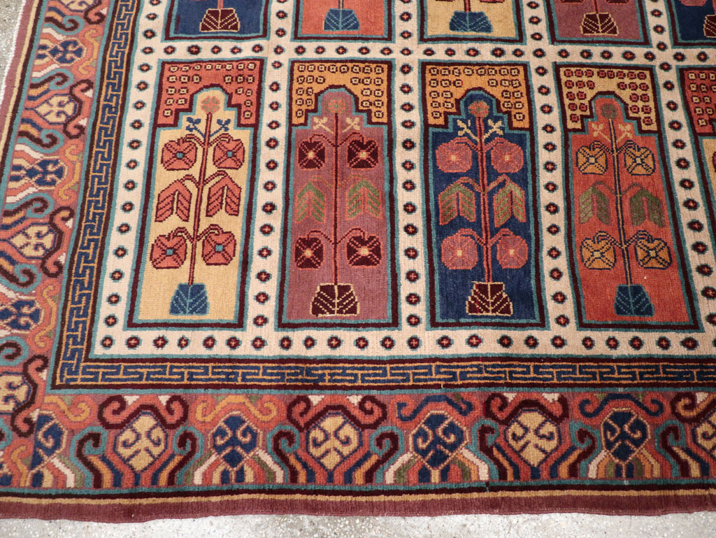 Vintage East Turkestan Khotan Accent Carpet, No.31937 - Galerie Shabab