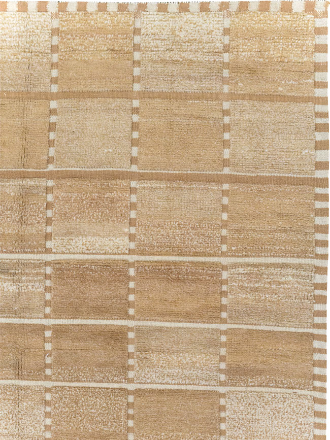 Swedish Inspired Modern Turkish Room Size Carpet, No.31941 - Galerie Shabab