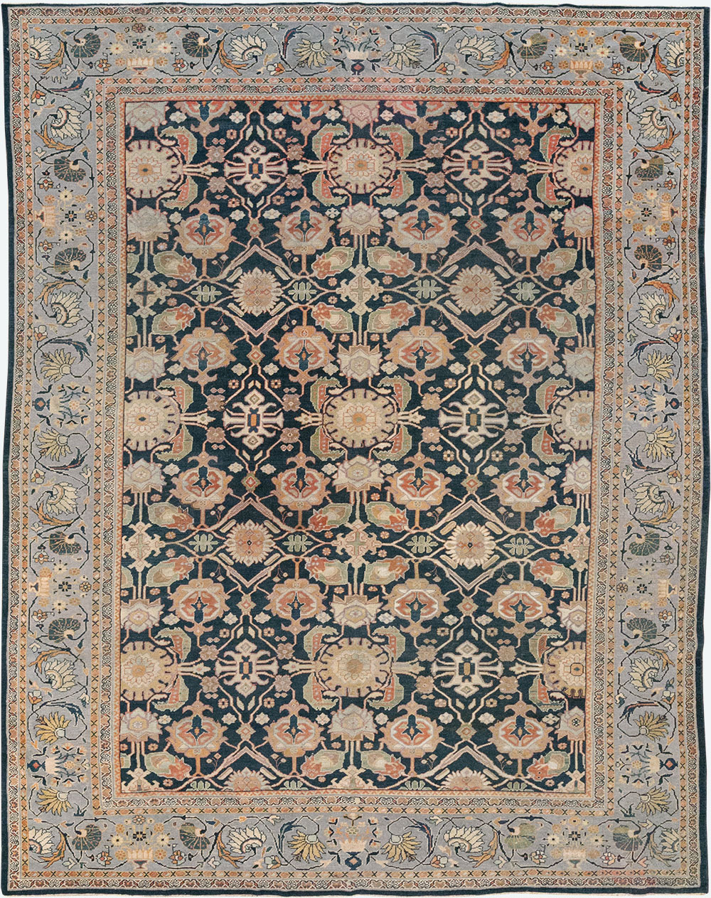 Antique Persian Mahal Room Size Carpet, No.31942 - Galerie Shabab
