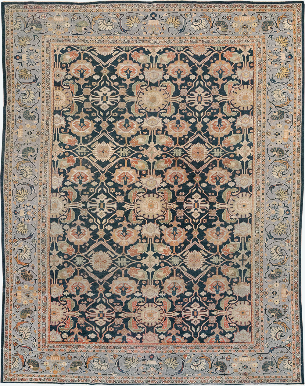 Antique Persian Mahal Room Size Carpet, No.31942 - Galerie Shabab