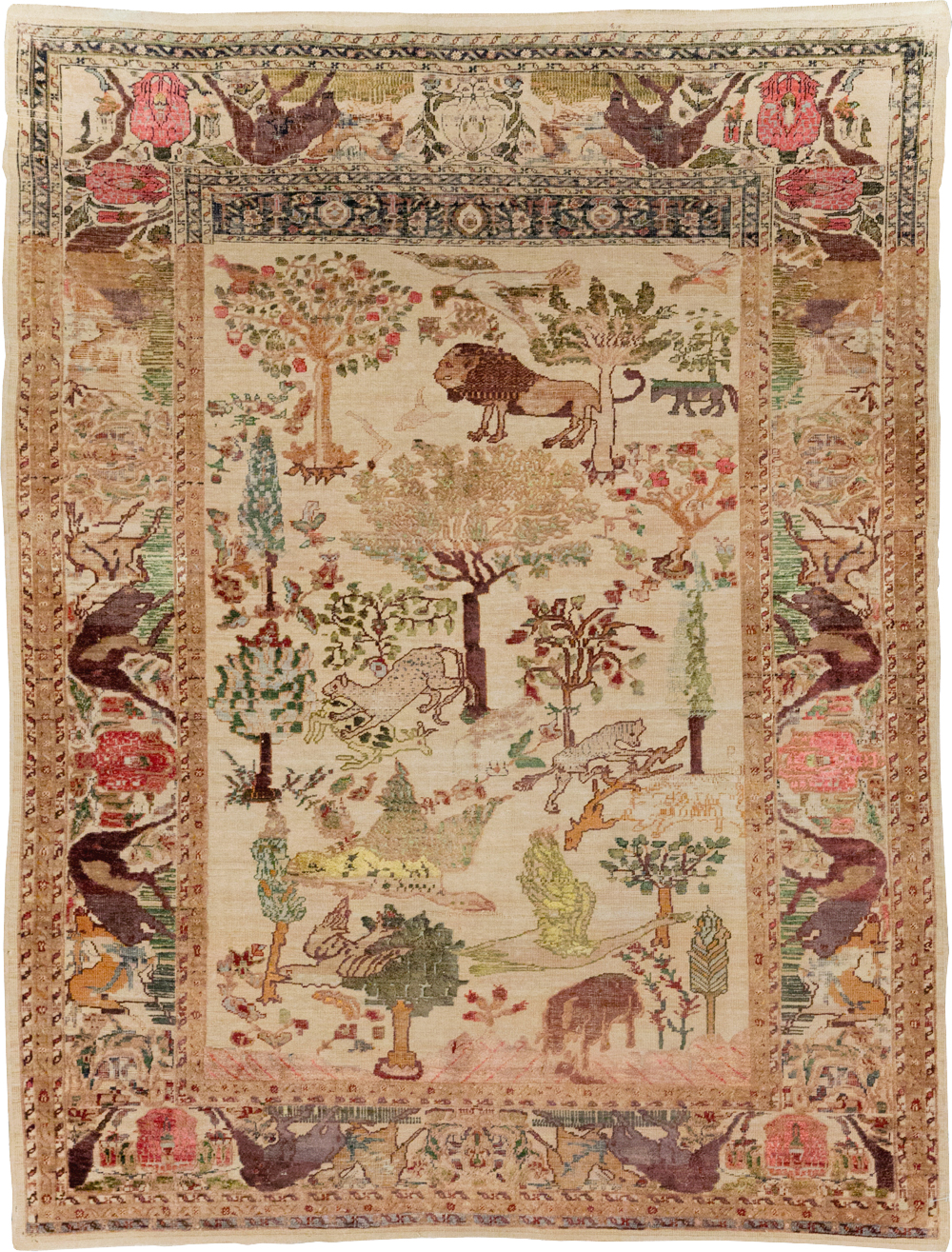 Antique Pictorial Kayseri Rug, No.31951 - Galerie Shabab
