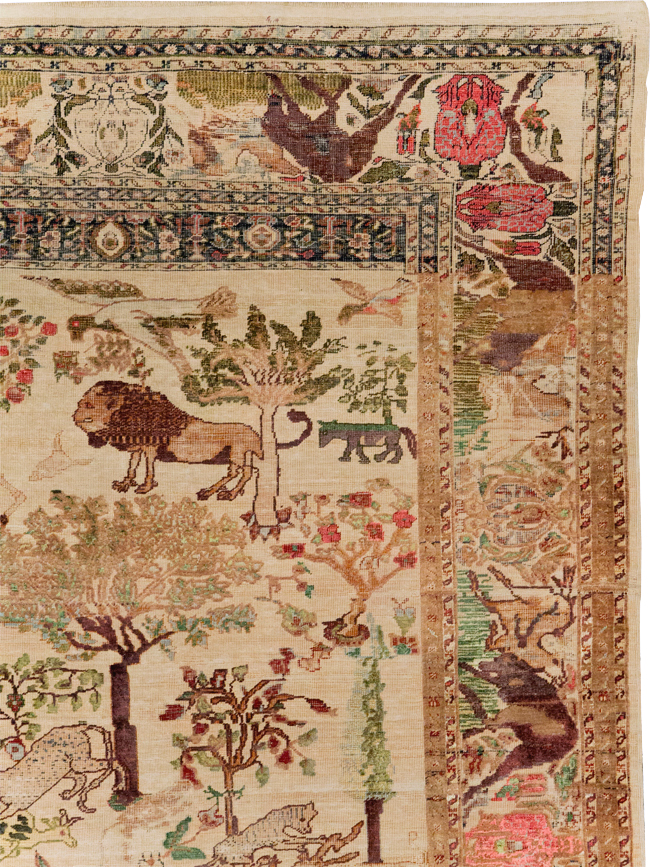 Antique Pictorial Kayseri Rug, No.31951 - Galerie Shabab
