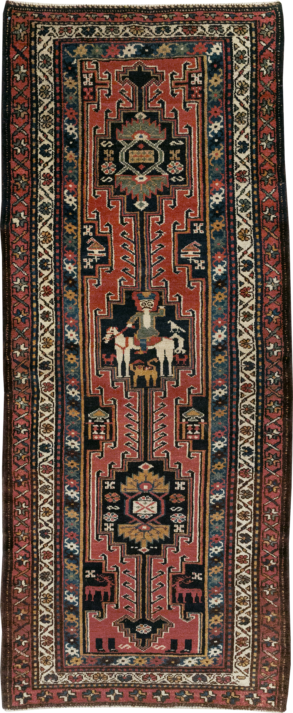 Antique Persian Kurdish Pictorial Rug, No.31953 - Galerie Shabab