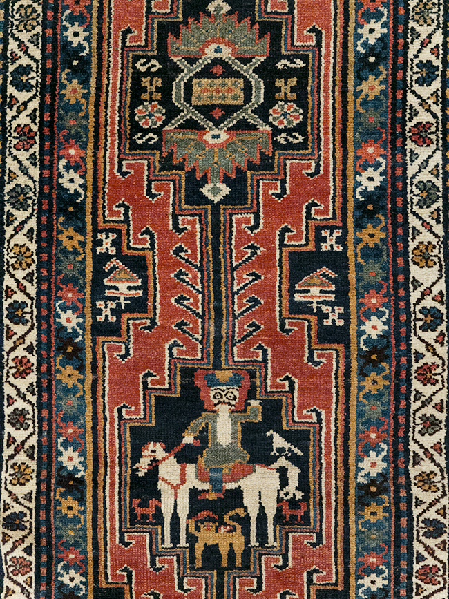 Antique Persian Kurdish Pictorial Rug, No.31953 - Galerie Shabab