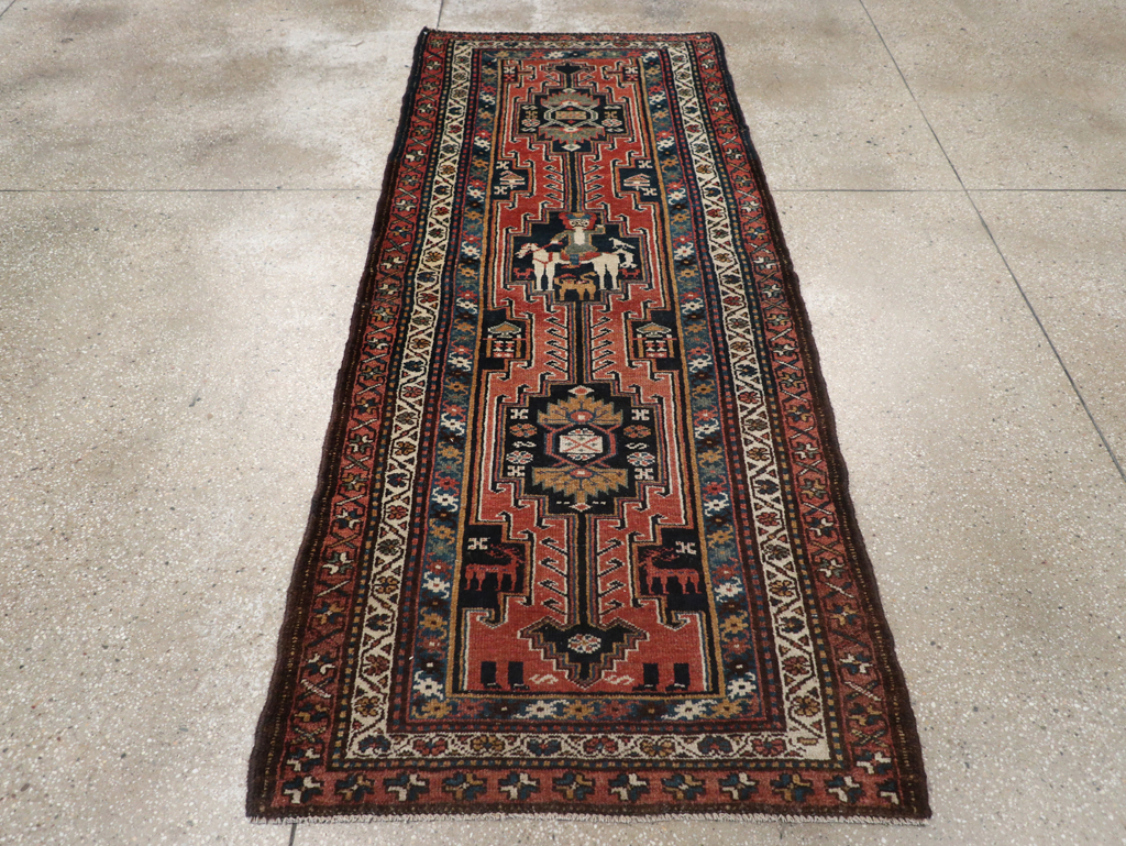 Antique Persian Kurdish Pictorial Rug, No.31953 - Galerie Shabab