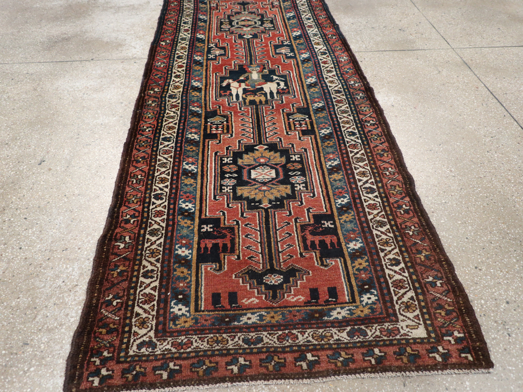 Antique Persian Kurdish Pictorial Rug, No.31953 - Galerie Shabab