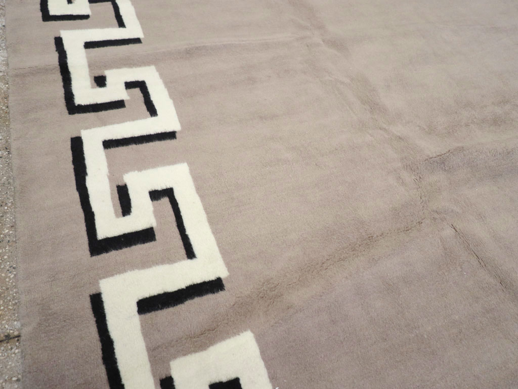 Modern Turkish Art Deco Carpet in the style of Christian Berard, No.31958 - Galerie Shabab