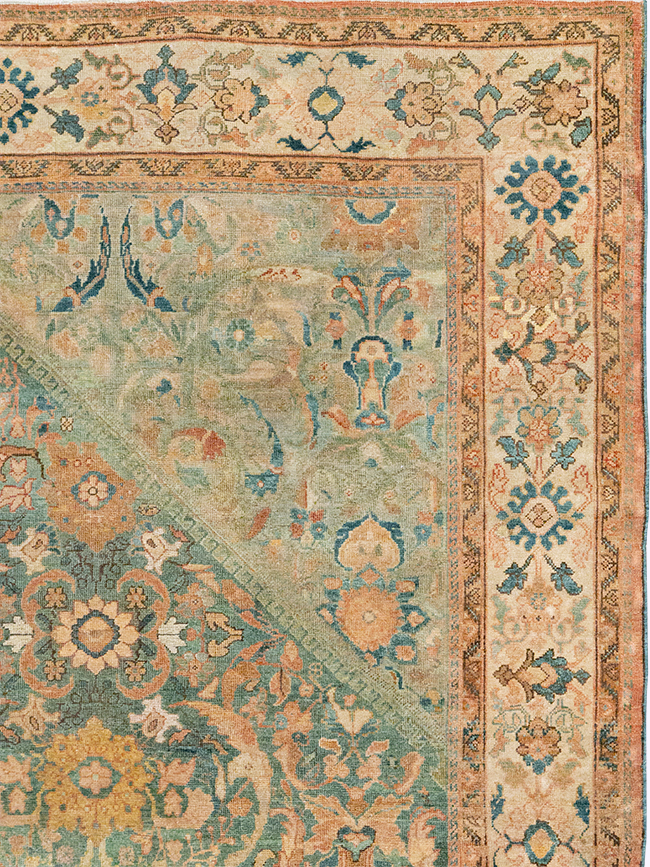 Antique Persian Mahal Room Size Carpet, No.31964 - Galerie Shabab