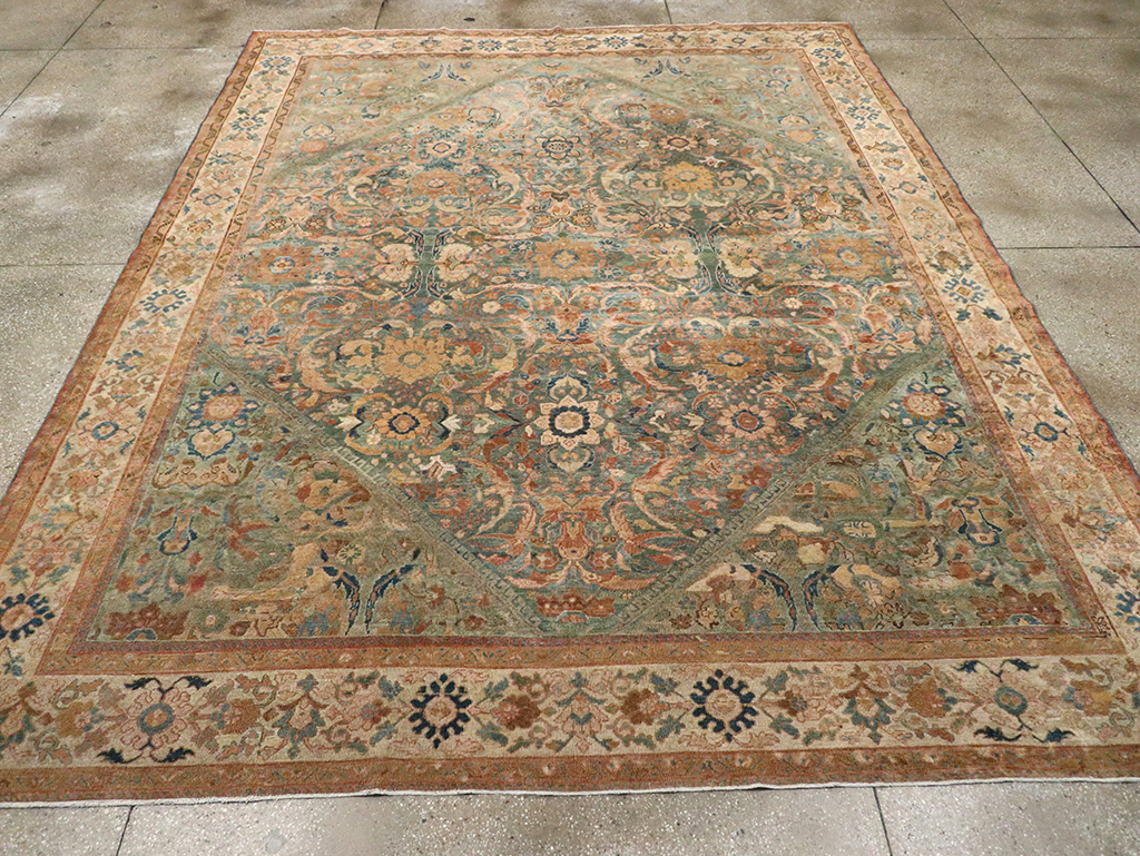 Antique Persian Mahal Room Size Carpet, No.31964 - Galerie Shabab