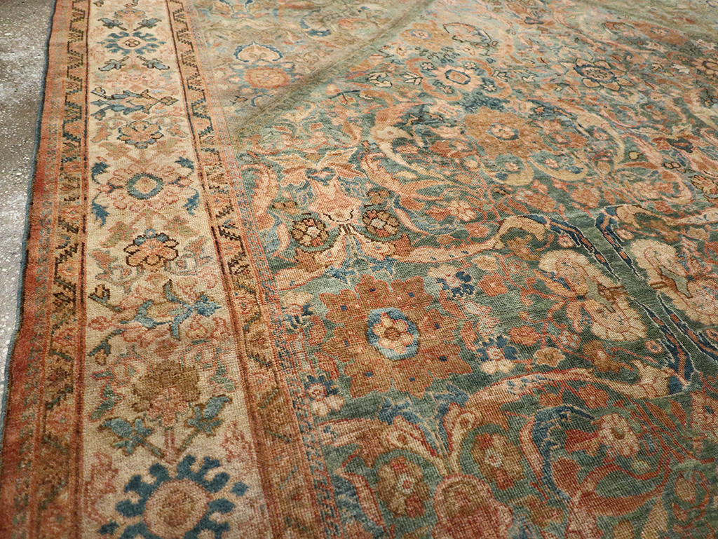 Antique Persian Mahal Room Size Carpet, No.31964 - Galerie Shabab