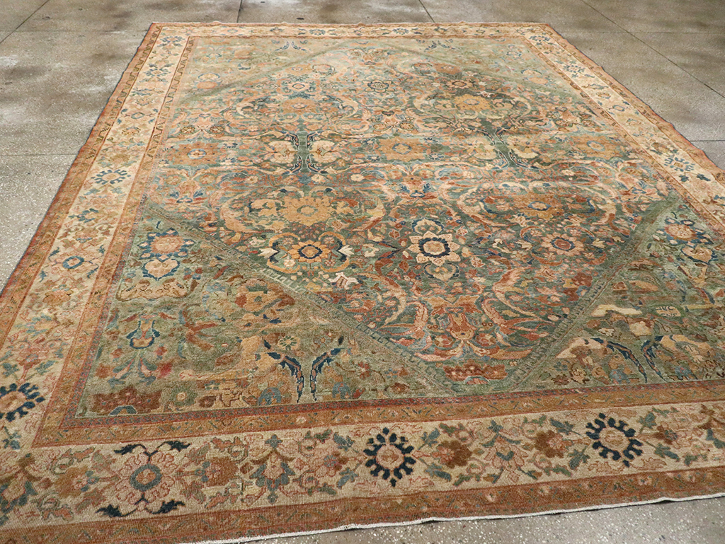 Antique Persian Mahal Room Size Carpet, No.31964 - Galerie Shabab