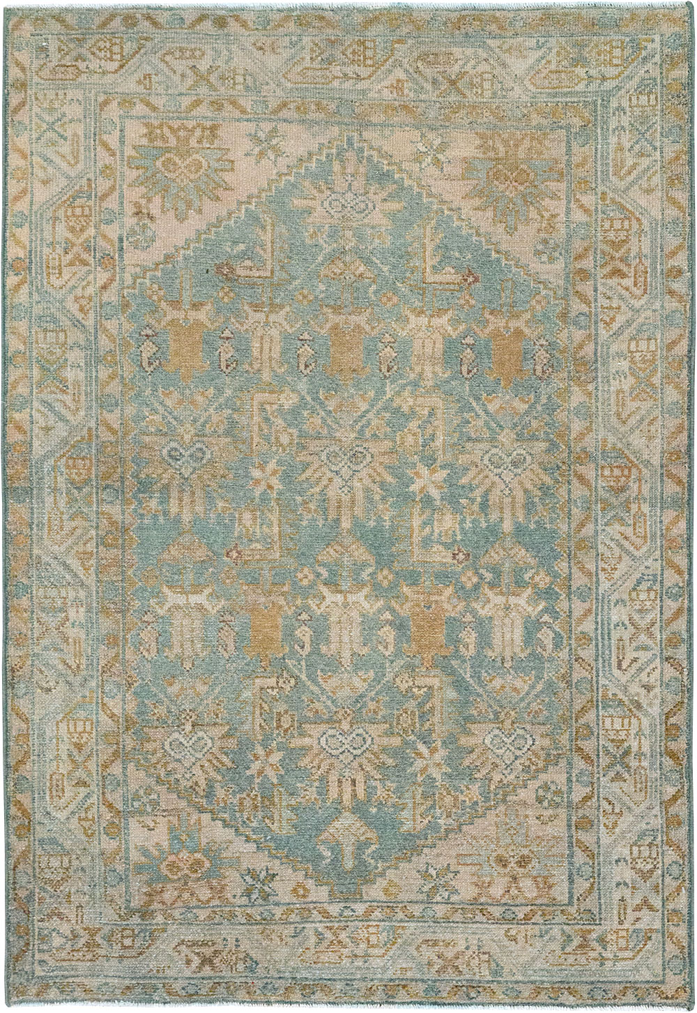 Vintage Persian Malayer Throw Rug, No.31967 - Galerie Shabab