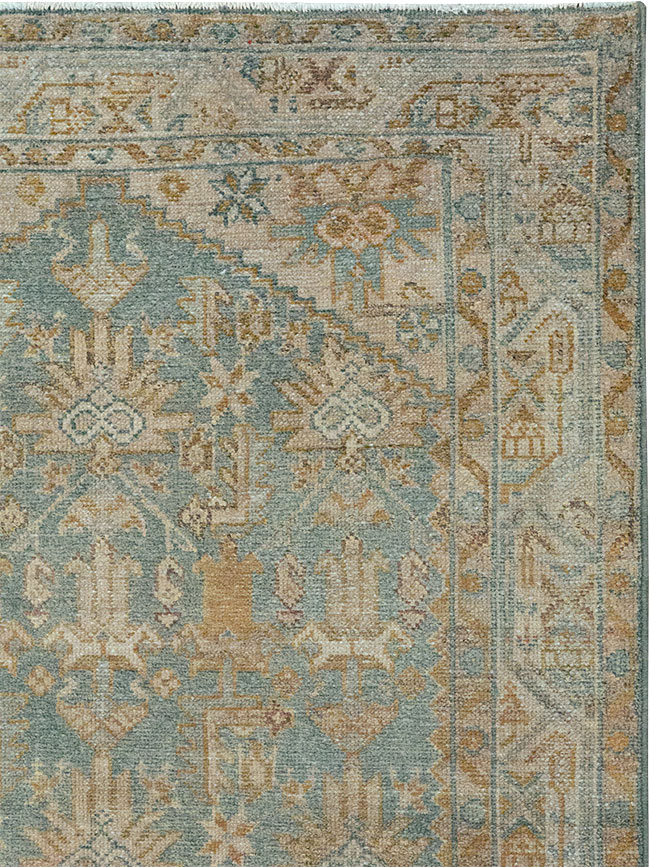 Vintage Persian Malayer Throw Rug, No.31967 - Galerie Shabab