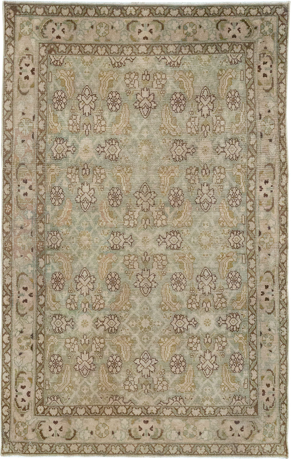 Vintage Persian Malayer Throw Rug, No.31969 - Galerie Shabab