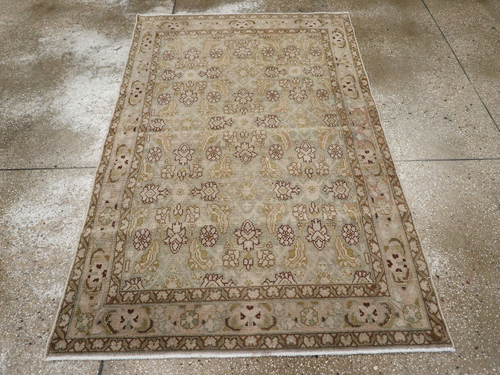 Vintage Persian Malayer Throw Rug, No.31969 - Galerie Shabab