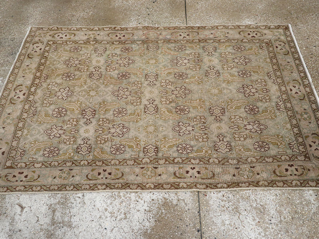 Vintage Persian Malayer Throw Rug, No.31969 - Galerie Shabab