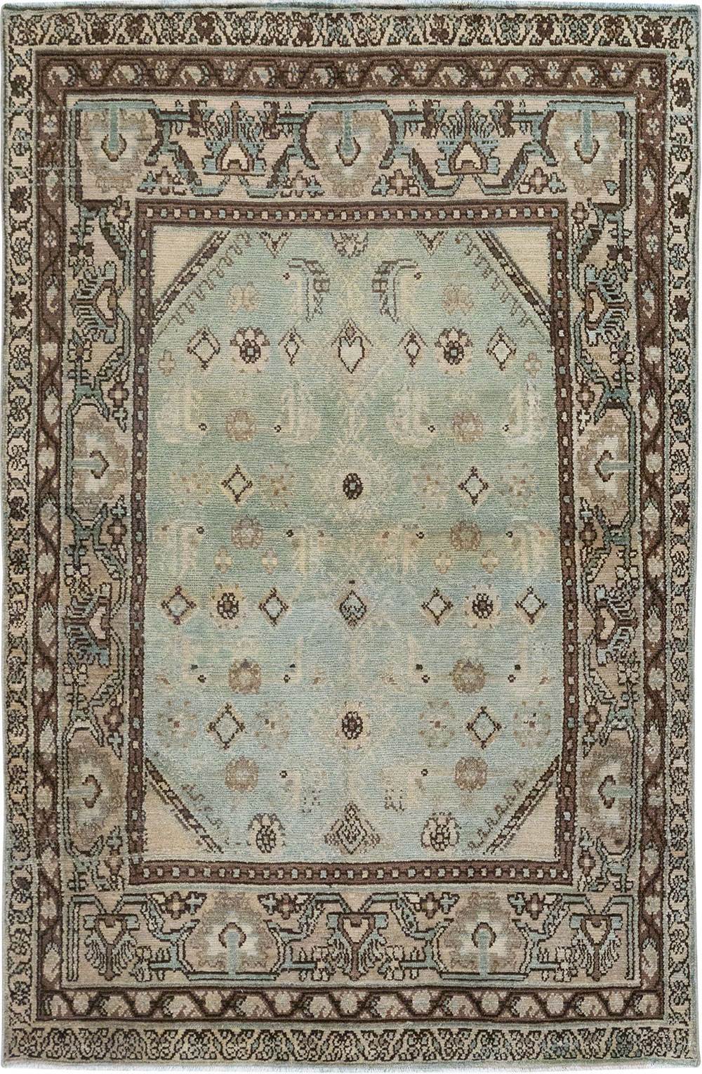 Vintage Persian Malayer Throw Rug, No.31973 - Galerie Shabab