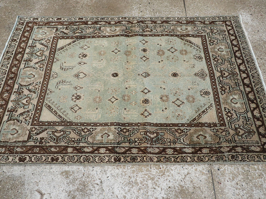 Vintage Persian Malayer Throw Rug, No.31973 - Galerie Shabab