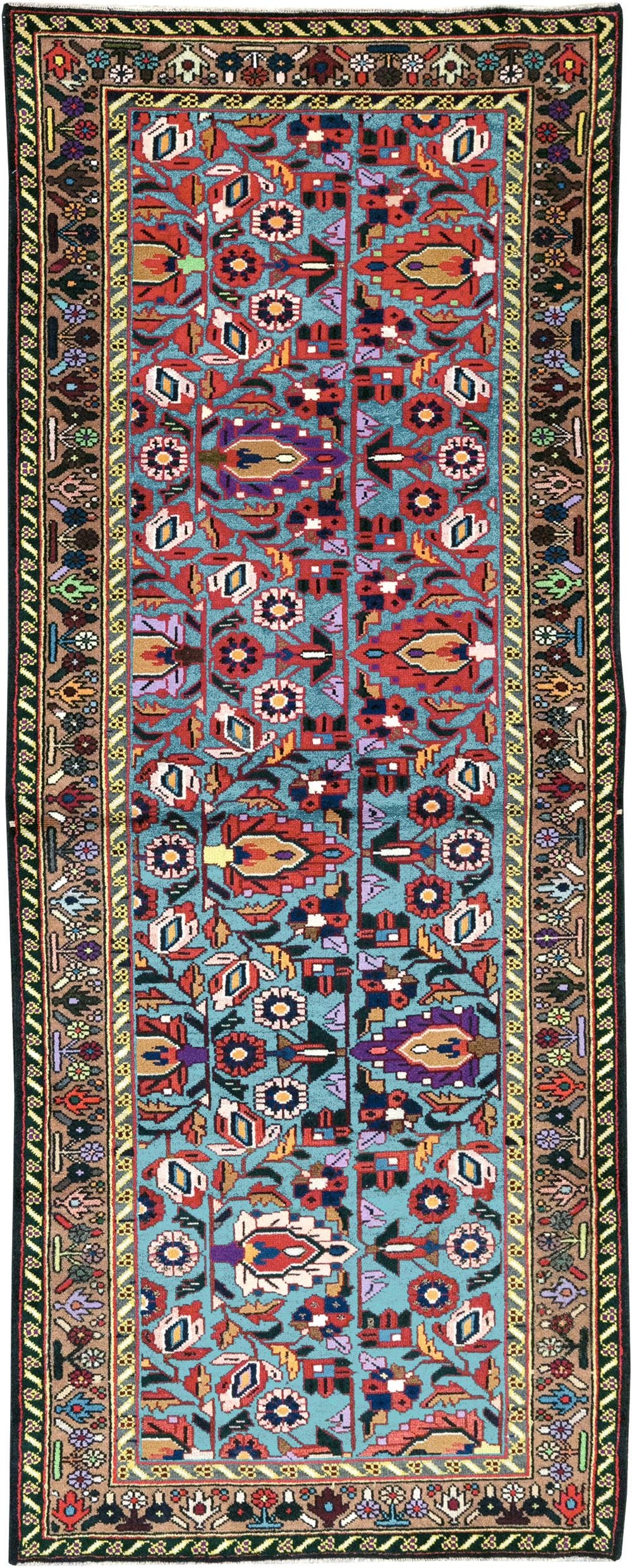 Vintage Persian Malayer Throw Rug, No.31975 - Galerie Shabab