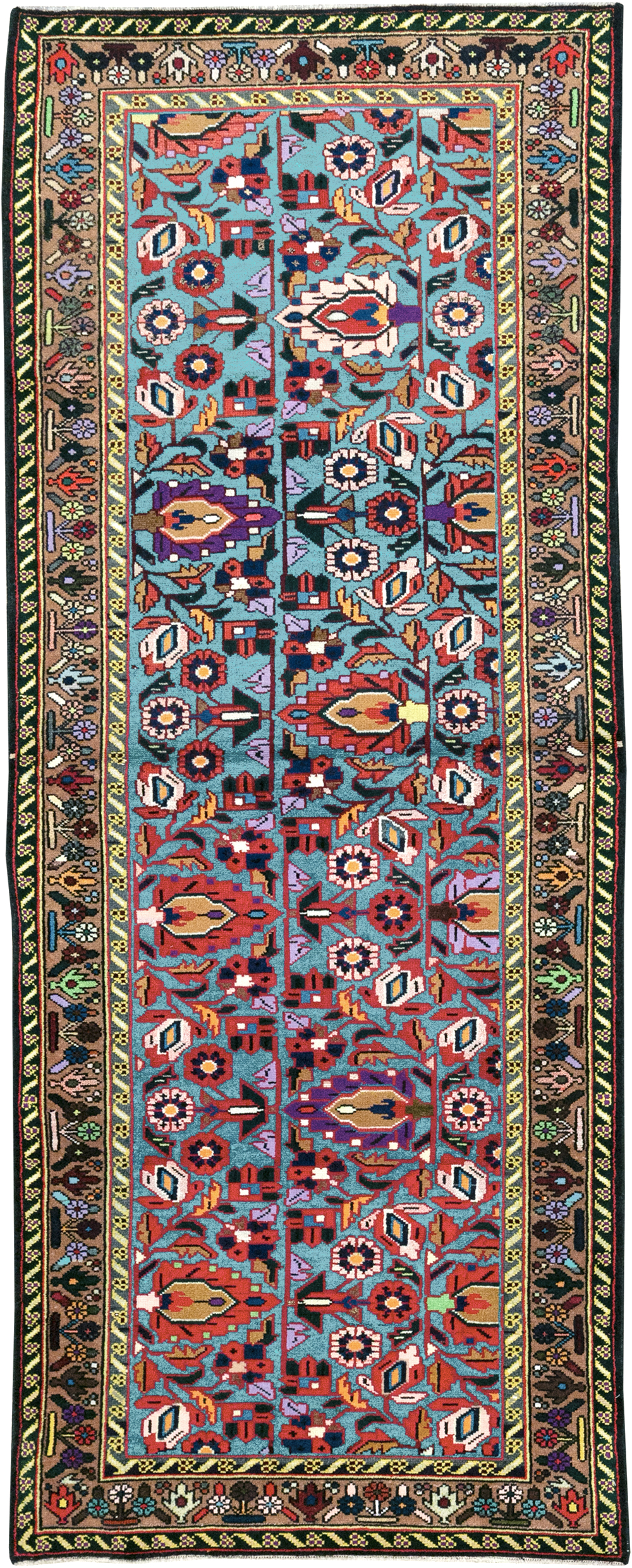 Vintage Persian Malayer Throw Rug, No.31975 - Galerie Shabab