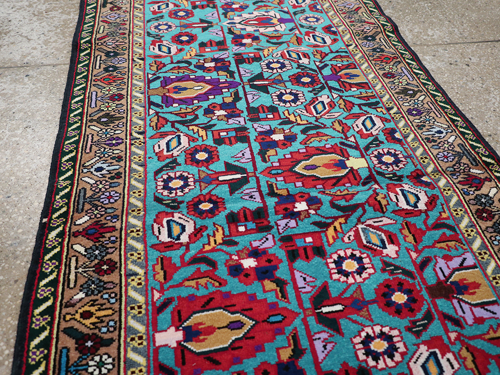 Vintage Persian Malayer Throw Rug, No.31975 - Galerie Shabab